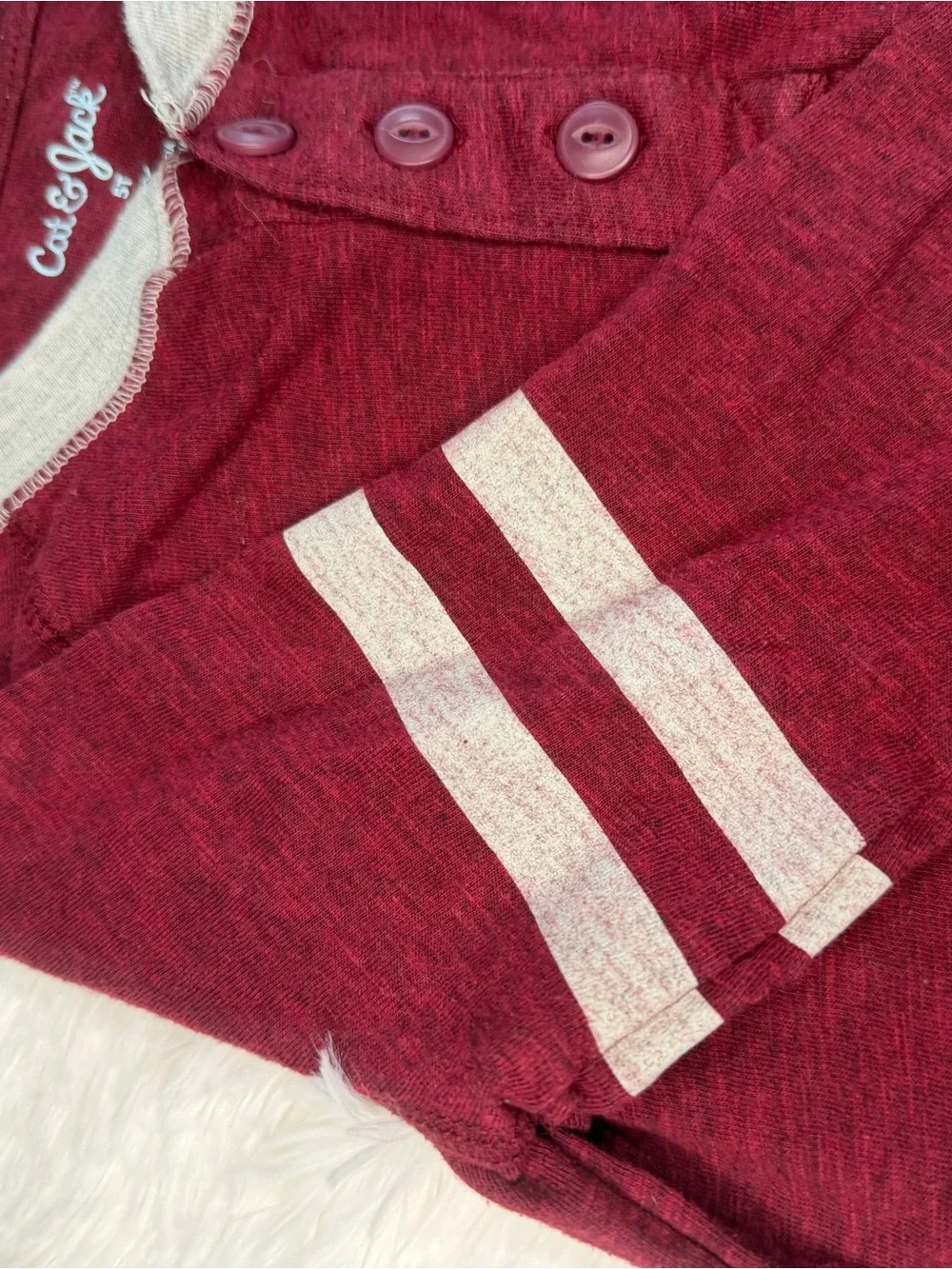 Cat & Jack Maroon Long-Sleeve boy shirt 5T